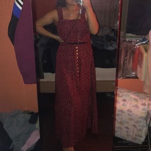 2 piece deep red outfit